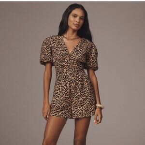 NWT Anthropologie Katharina Button Front Romper - Size XS MSRP $148